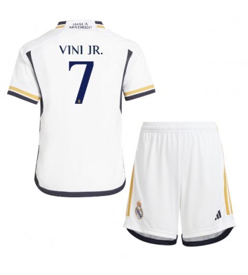 Real Madrid Vinicius Junior #7 Koszulka Podstawowych Dziecięca 2023-24 Krótki Rękaw (+ Krótkie spodenki)